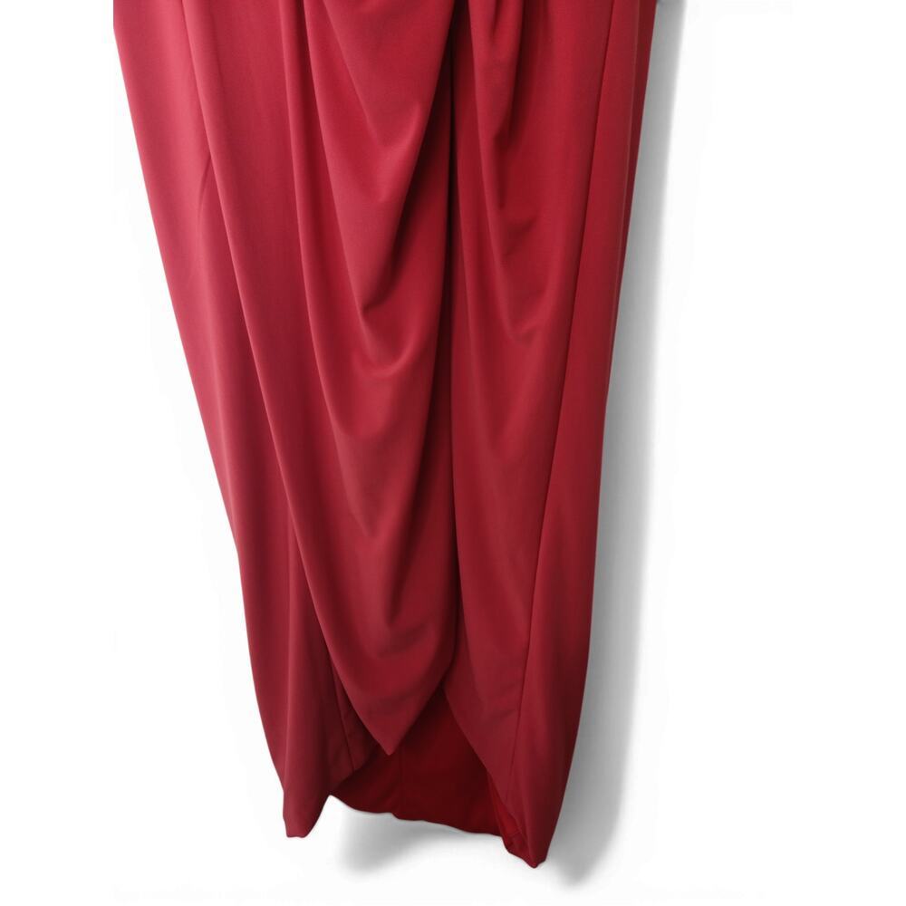 New with Tags Mac Duggal 76993 Faux Wrap Jersey Gown Cut Out Size 14W Party - Picture 9 of 16